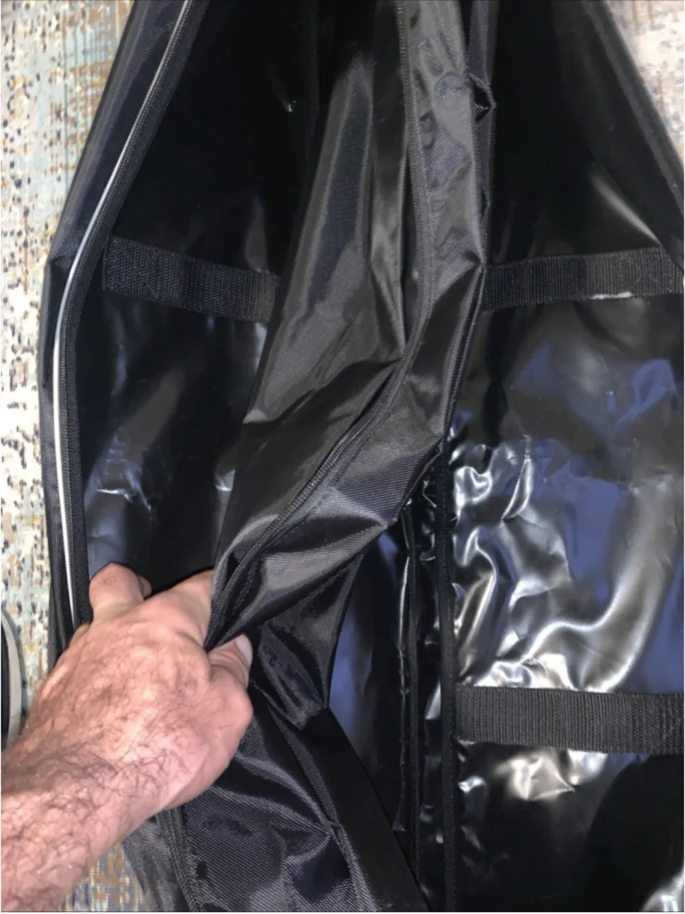 Joola Pickleball Double Sided Black Duffle Bag L 42” X 12 “ H Equipment Bag